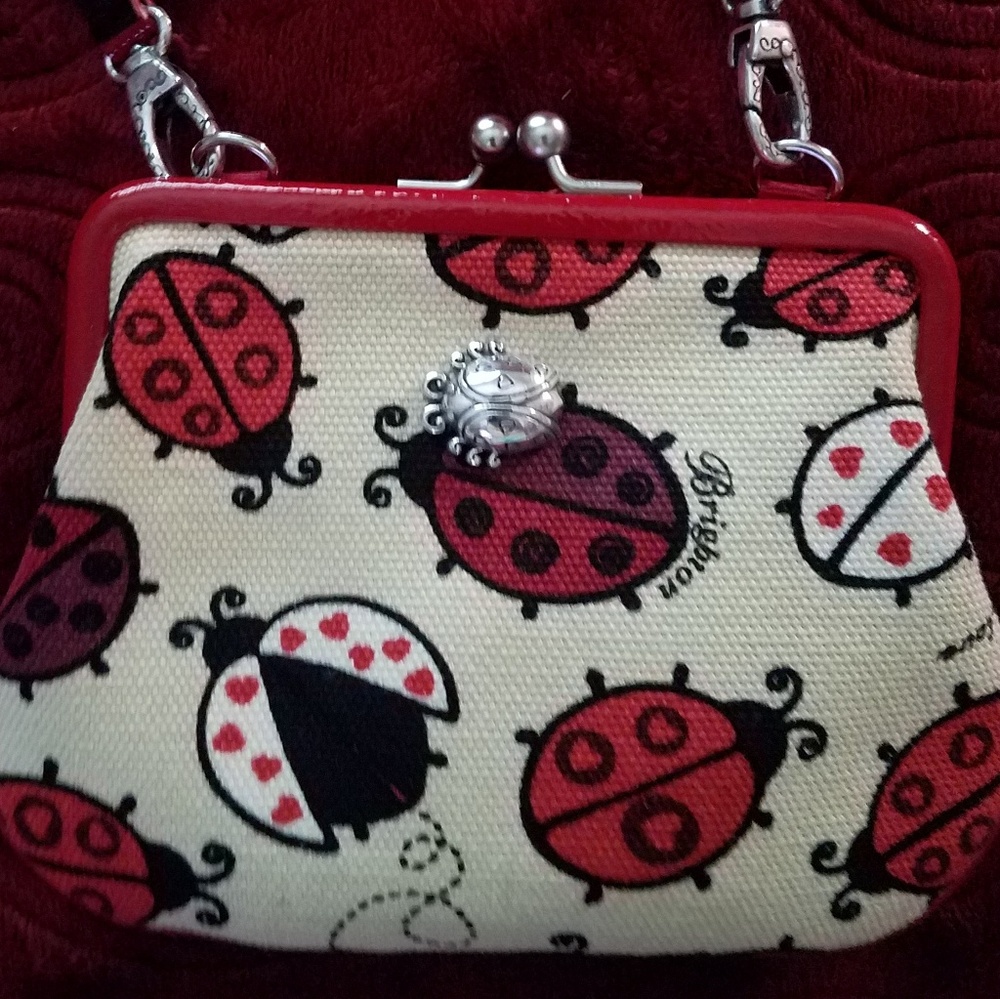 Brighton ~ Ladybug Kiss-Style Canvas Crossbody